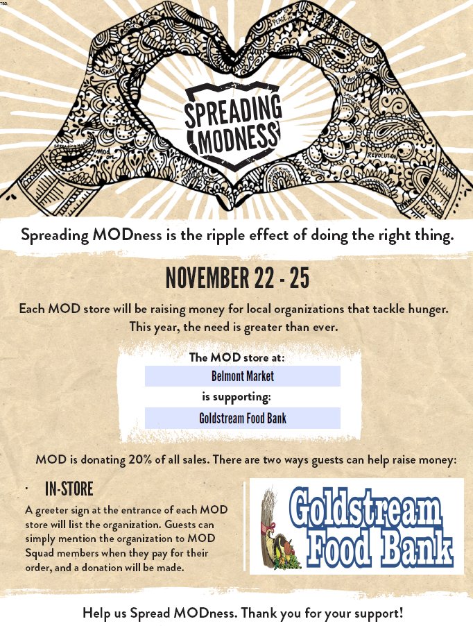 wschamber1's tweet photo. For the next 2 days, Jim and the gang at MOD Pizza in #Langford will be donating 20% of each sale to the Goldstream food bank! Treat yourself or treat a friend. https://t.co/hWFMznI160