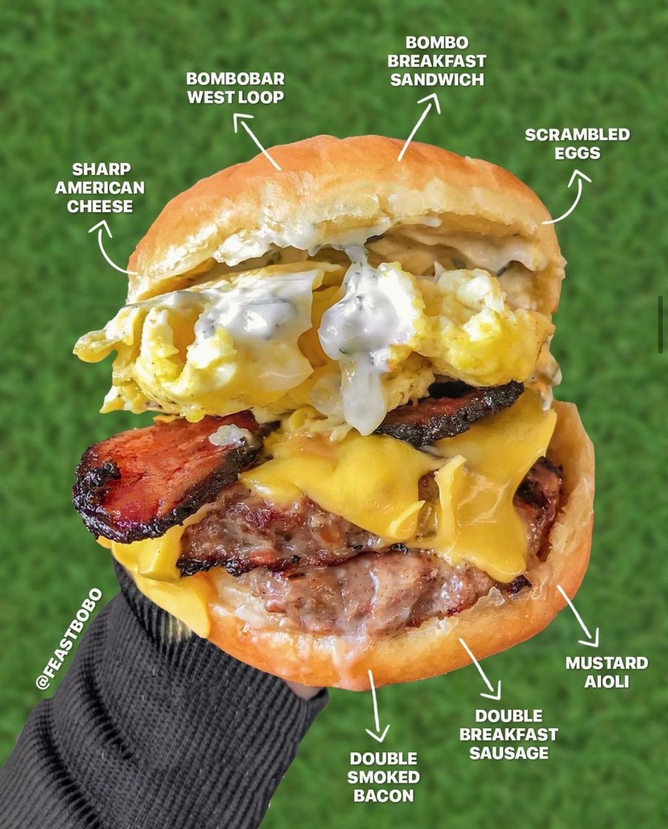 fabioviviani's tweet image. CHICAGO !!  Bomboloni, Breakfast Sausage, Bacon, Scrambled Eggs, Cheese, Mustard Ailoi....ALL TOGETHER in one EPIC Breakfast Sandwich at @BomboBar !! 🍳🥓🍩

Go get this ASAP....you're welcome !!!

#BomboBar #Chicago #ChicagoFoodies #BOOM

📷: @feastbobo