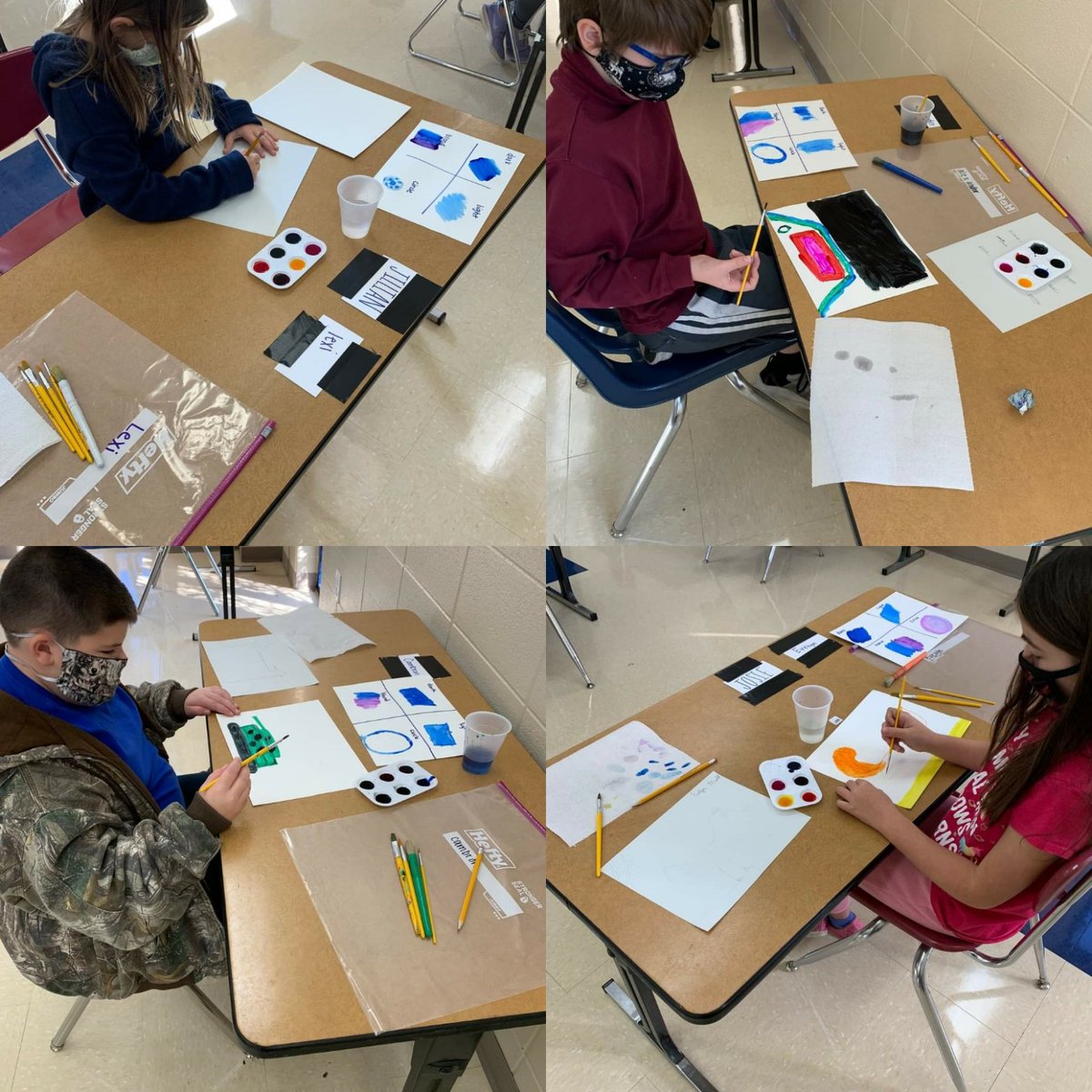 WCPSCommanders's tweet photo. 🎨 ART | 3rd and 4th grade students as well as 7th and 8th grade students from across the district recently participated in an art workshop, hosted by WC Gifted &amp; Talented! Students were taught how to paint with watercolors by WCHS AP Art students. 

#WCGT 
#WCPride https://t.co/IREb7hy2dq