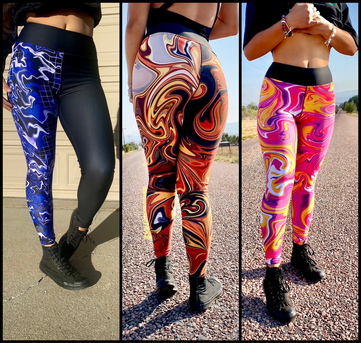 CyberGitch, Orange Inferno & Pink Sherbet Yoga Leggings all available in XS- XL for $32 (sale applied)