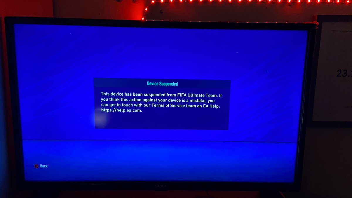 Fuming is an understatement!
NEVER EVER BUYING #FIFA AGAIN!!!!!!!!!!!!! 
Thanks @EASPORTSFIFA 
Like to know why my device is suspended!!!! 
NOT HAPPY! 
£50 for a game I can’t use!!