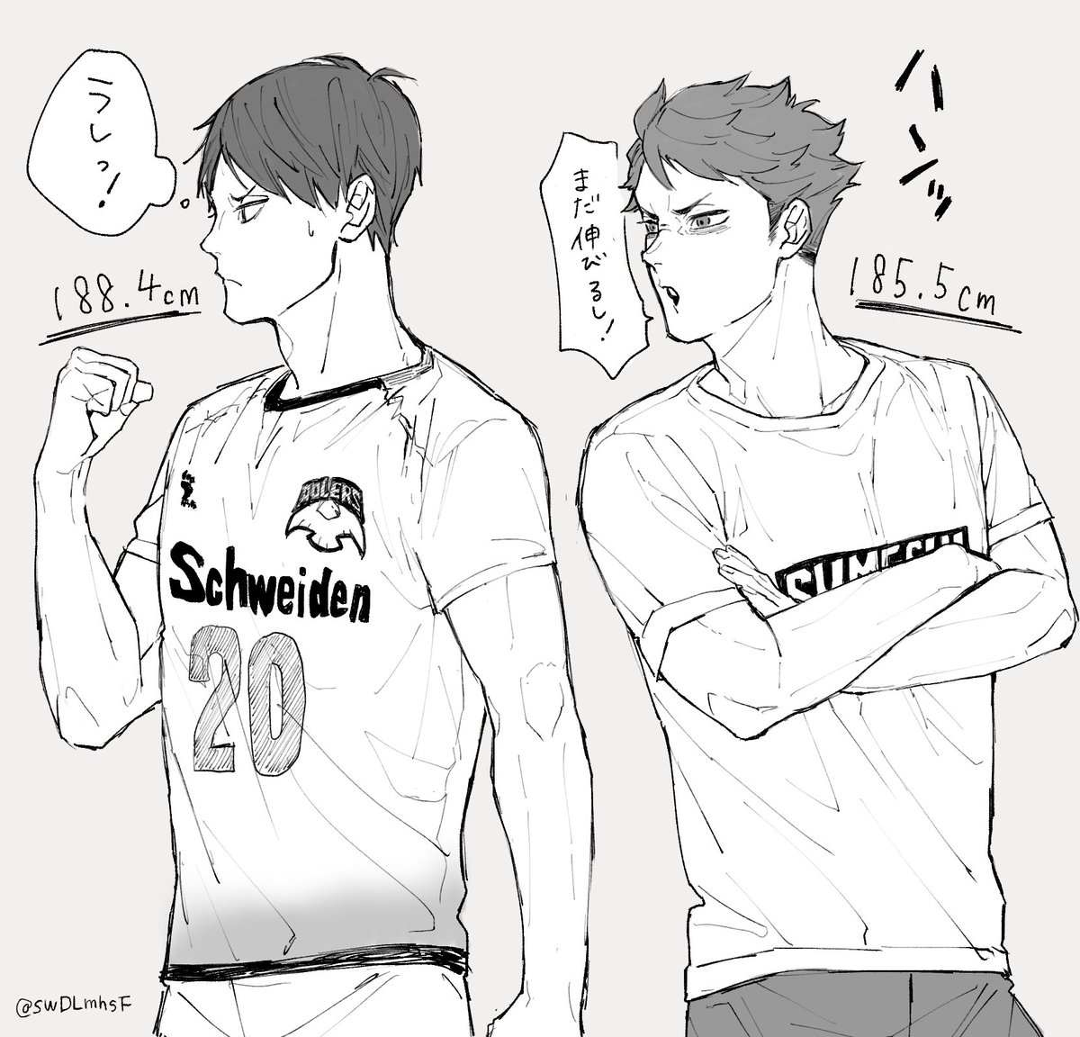 あやみ おぢさん 絵 ハイキュー極本ネタバレ注意 及影18の身長差