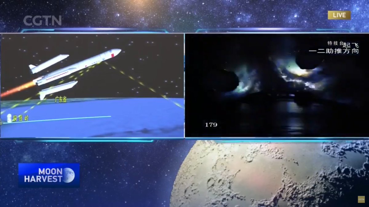 Launched China's Chang'e-5 lunar probe aboard the Long March-5 rocket. To the Moon! #LongMarch5  #嫦娥五号  #Change5