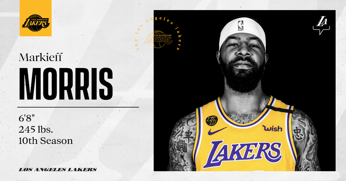 Lakers's tweet photo. OFFICIAL: @Keefmorris is ready to run it back 💪 https://t.co/lUuevaFxul