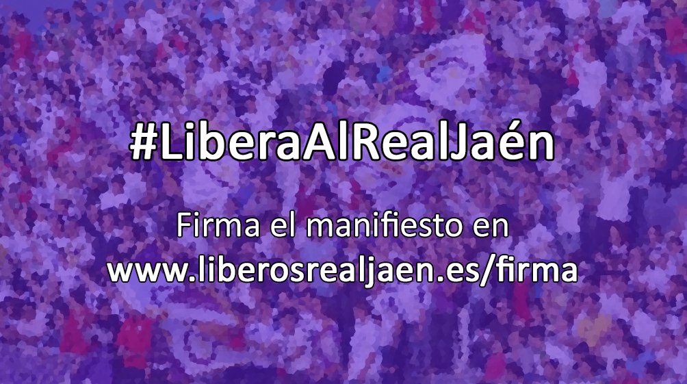 JaenLiberos's tweet photo. 📝 Ya puedes firmar en nuestra web el manifiesto "Salvemos el Real Jaén". Solo necesitas unos segundos 🙏. Cada firma es importante para ejercer la presión necesaria y liberar a nuestro club. 💪 

#LiberaAlRealJaén 💜

🔃Comparte, ¡gracias! 🤗

🌐 https://t.co/0mDX5yOAqM https://t.co/LI2z84qFOV