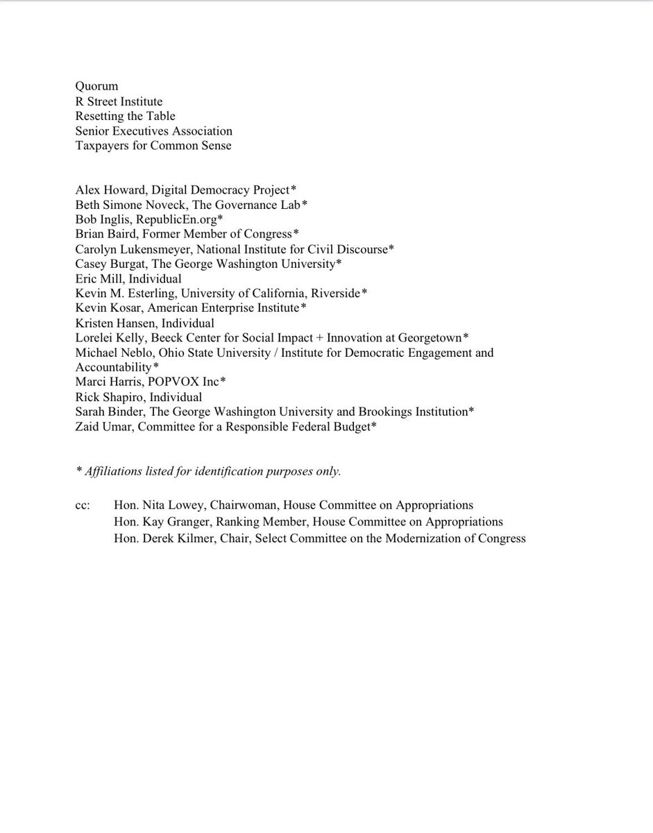 CongressRadar's tweet photo. Will the @ModernizeCmte be extended? Last week, 37 organizations (including us) sent a bipartisan letter urging the SCOMC be brought back next Congress. https://t.co/OSsJiHv5BC https://t.co/SeDt3iMHq3