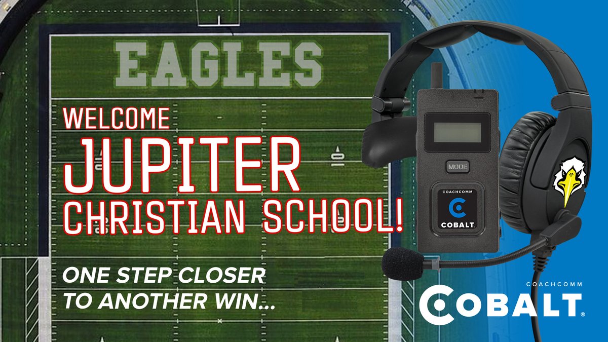 CoachComm's tweet photo. We'd like to welcome HC @CoachBaz561 and @JCSEaglesFB to the CoachComm family! #EagleNation
Thank you for letting us come alongside to be a part of your team!
#OneStepCloserToAWin
#WinningSolutions
#ForOurCustomers https://t.co/Sz0KLFgzWU