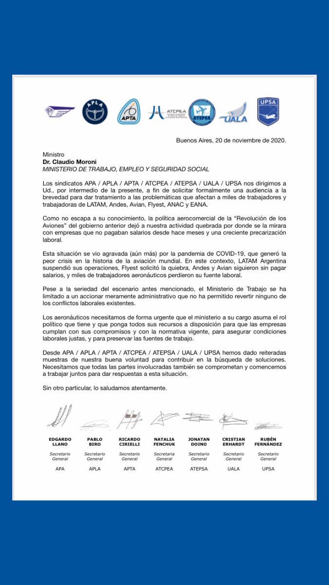 Sindicatos Aeronáuticos Unidos.- <a href="/AptaOficial/">APTA oficial</a> <a href="/aplapilotos/">APLA</a> <a href="/APAERONAUTICOS/">APA</a> <a href="/UPSA_Oficial/">UPSA</a> <a href="/prensa_uala/">UALA PRENSA</a> <a href="/ATEPSA_Nacional/">ATEPSA</a>