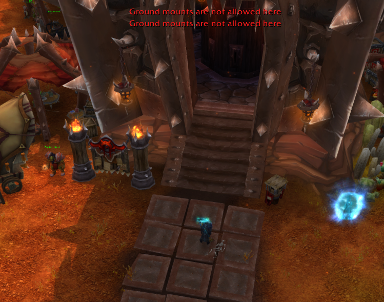 Wowhead's tweet image. A no mount zone has been added in front of Grommash Hold and Stormwind Keep in preparation for #Shadowlands launch! #Warcraft wowhead.com/news=319392/no…