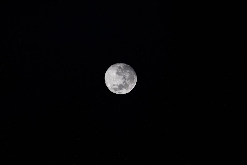 A waxing gibbous Moon is pictured from the International Space Station as it orbited above North America.