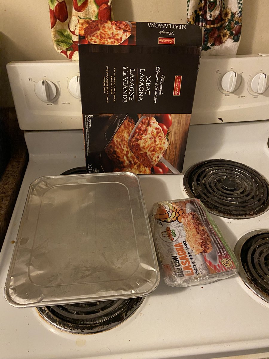 It’s hard to tell how big this 42 DOLLAR lasagna is at first...So I decided to compare it to a 12 dollar lasagna from my local grocery store.The grocery store lasagna also doesn’t smell like regurgitated cheese and most likely won’t give me typhoid after consumption./5