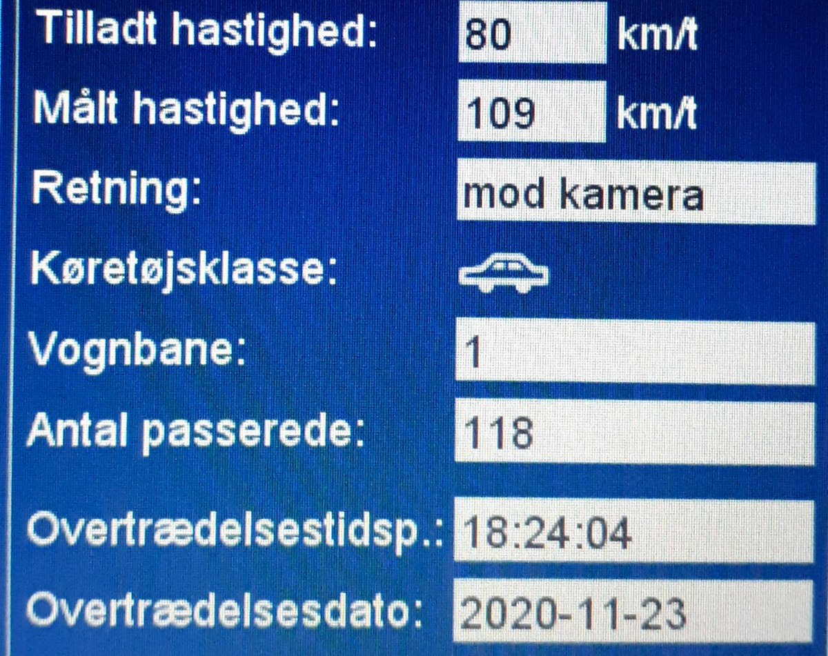 En enkelt bilist valgte i aften at passere ATK vognen med 109km/t på Sønderborgvej ved Kruså i Aabenraa kommune som er vores faste fokusstrækning. Det koster en større bøde samt et klip i kørekortet. Derudover yderligere 13 sager ved aftenens ATK måling #atkdk #politidk https://t.co/aYHX7IotWf