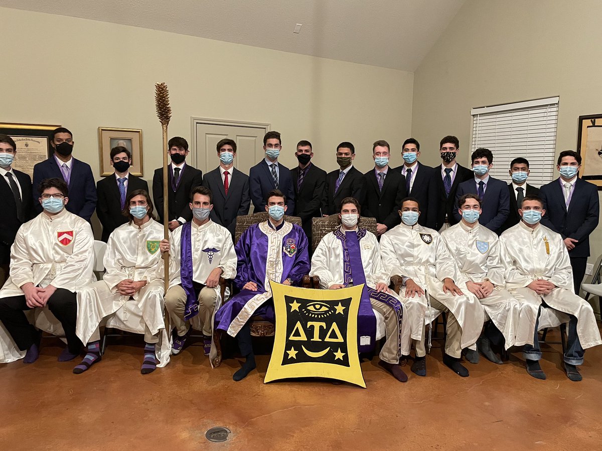 Last night Epsilon Zeta initiated the 14 men of Delta Chi pledge class. We’re excited to see how these men grow and contribute to our brotherhood #rahdelt #brotherhoodsustainsus