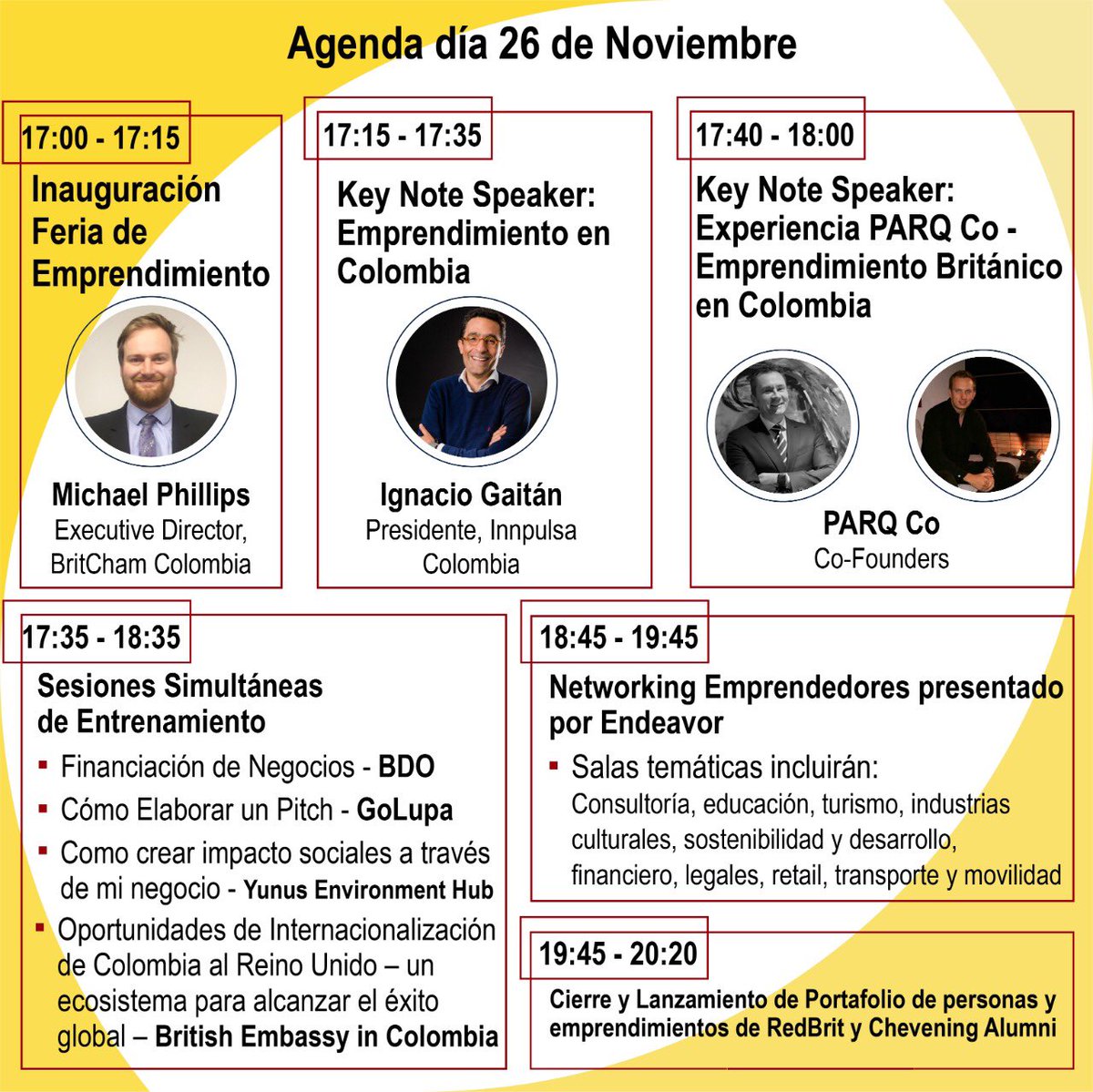 RedBritCo's tweet photo. ¡Nos vemos mañana!

Mañana arranca nuestra gran Feria de Emprendimiento y Empleabilidad. Junto con @britcham_col y @CheveningCol lo/as esperamos en este gran espacio!

Aquí los detalles de nuestra agenda e invitado/as del 26 de noviembre.

Registrate ya 👇
https://t.co/N97vDcqQ6l https://t.co/GiUCRzxEZQ