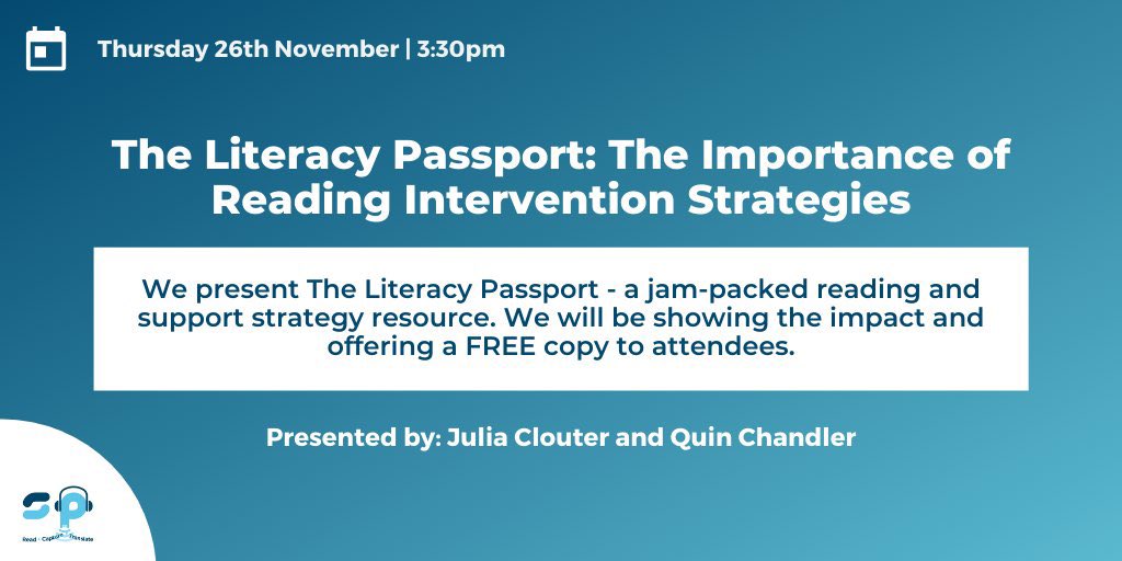 ScanningPens's tweet photo. Want to learn more about our Literacy Passport? Join @JuliaClouter & @SP_QuinC from 3:30pm (GMT) this Thursday.
Register for free: https://t.co/zIOatkgTkN #SENStudents #LiteracySupport https://t.co/o5aLLkvdGK
