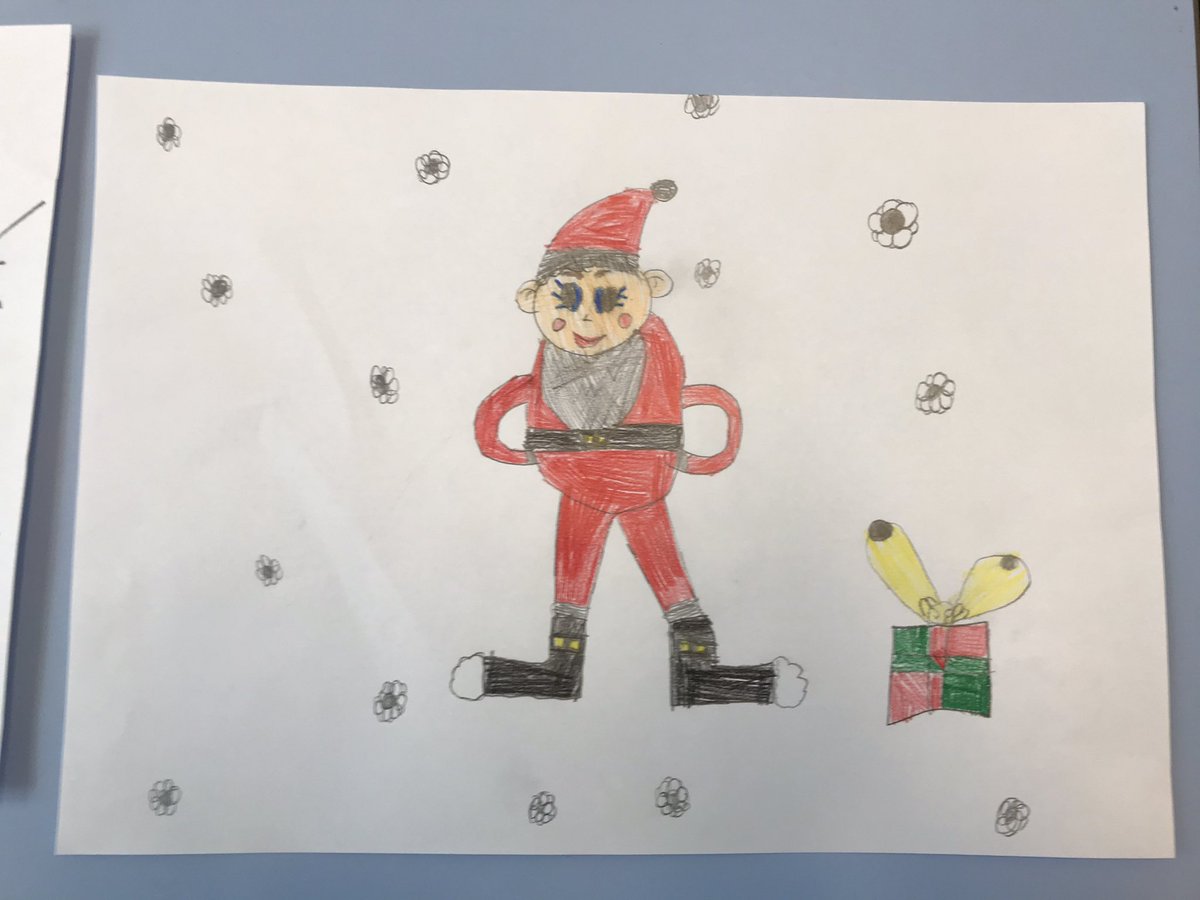 HappisburghSch's tweet photo. This term Silver Birch are reading the novel “The Christmasaurus” by @TomFletcher 
We are loving listening to it daily and were intrigued by a mysterious creature following one of the characters William Trundle, so we decided to predict what it might look like. https://t.co/3c8T8ihEIV