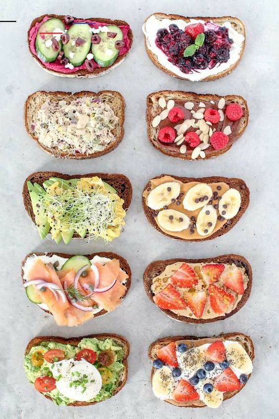 Int_MP's tweet image. Are you for  #sweet, #savory or both kind of #breakfast? Anyways here are few ideas to fill you #morning #toast with delicious ingredients 😋