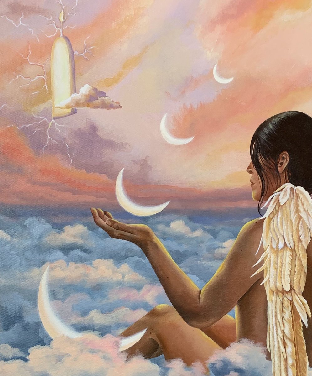 sincerelyart's tweet photo. “Angel” ... ☁️ 
painted by yours truly https://t.co/GH5aGTYe7D