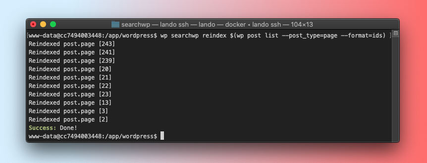 Coming in SearchWP 4.1 <a href="/wpcli/">WP-CLI</a> 🤓

What other commands would you use?