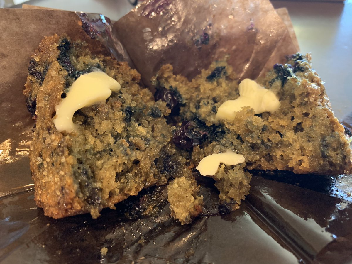 LFerrerio's tweet photo. @guarnaschelli Anicee chose Alex’s Blueberry-Brown Sugar Muffins for her latest culinary class assignment. Great job!  We are enjoying her Cook with Me cookbook! https://t.co/hgdFhPRP8a