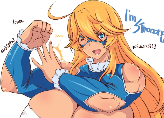 アイオワのような仮面レスラーを描いてます 