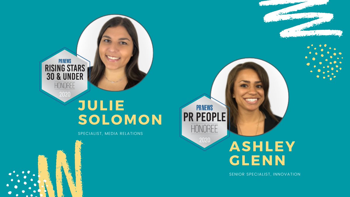 nextpr_'s tweet photo. Announcing our most recent award winners! Our very own @ashleyglenn46 & @JulieSolomon46 have been honored in @PRNews #PR People Awards for 2020! ✨ We couldn't be more proud of their achievements. https://t.co/Nhd2OA157W https://t.co/K6PAzbUvmB