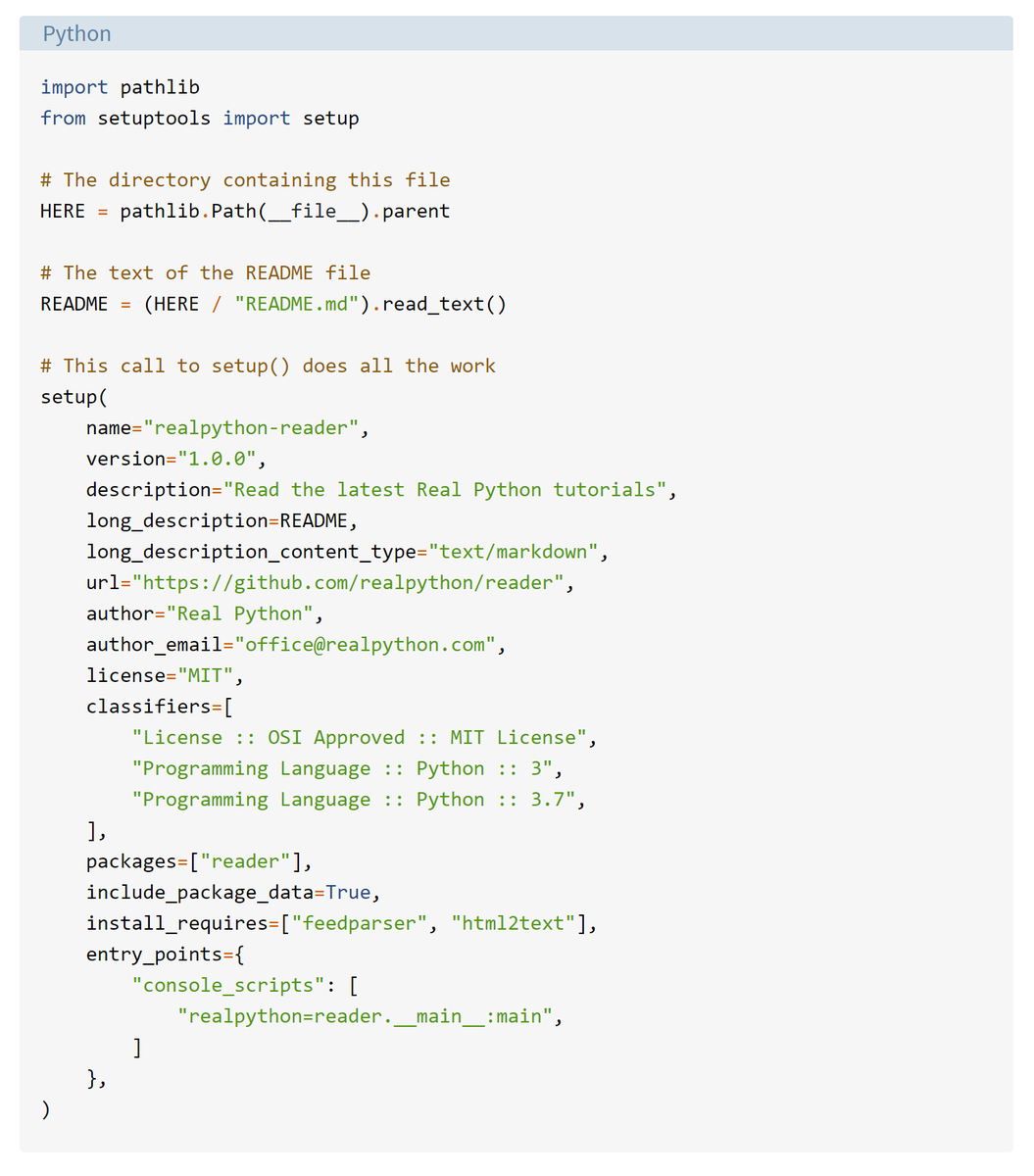 Real Python tweet media