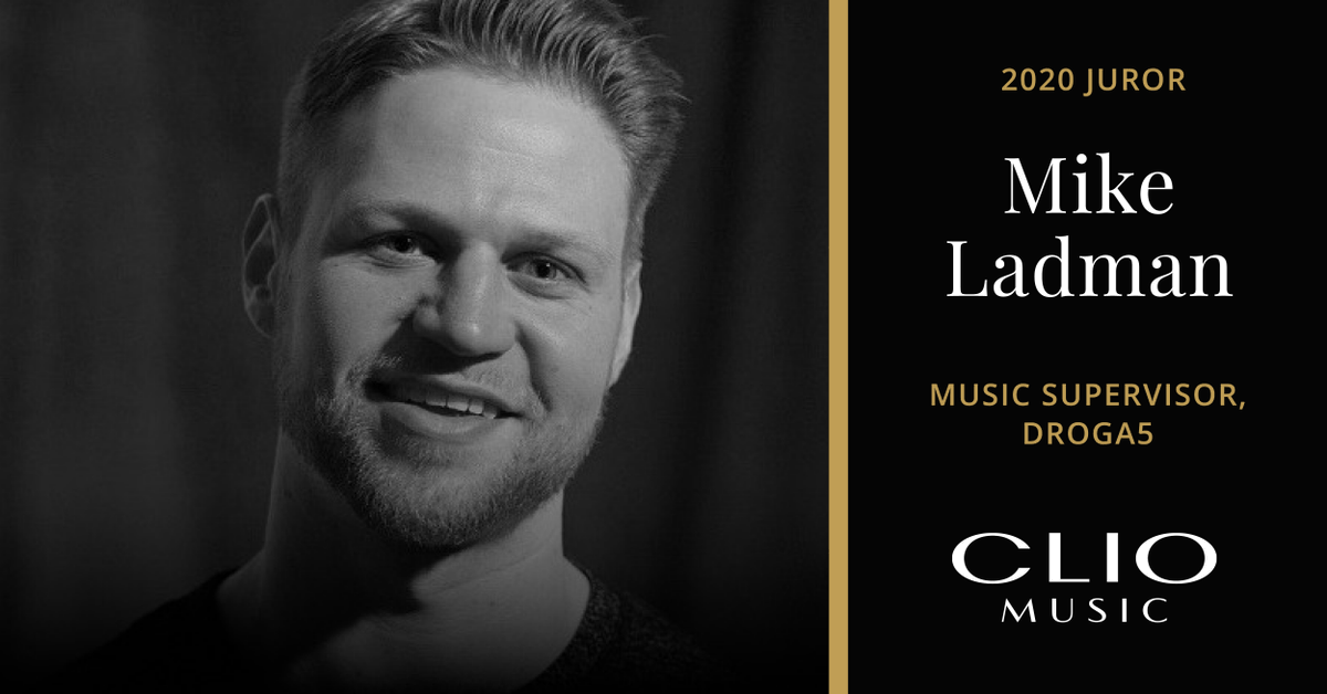 Welcome to the #ClioMusic Use of Music jury Mike Ladman (<a href="/LadmanMusic/">Mike Ladman</a>), Music Supervisor at <a href="/droga5/">Droga5</a> 🏆

Get to know the jury: bit.ly/ClioMusicJury20