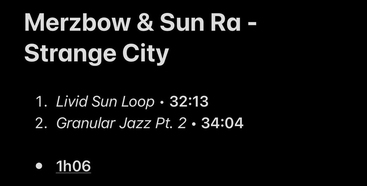 91/109: Strange City (with Sun Ra)The long awaited crossover... Harsh Noise x Free Jazz, and it sounds exactly how you can imagine it (maybe it’s still more Noisy than Jazzy tho)