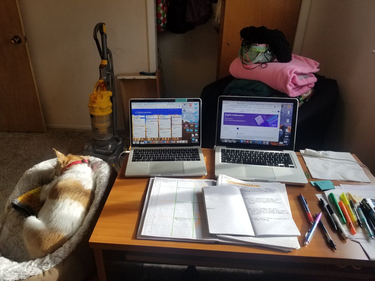 frau_keller's tweet photo. So habe ich heute gearbeitet!
(This is how I worked today!) @ManzanoMonarchs #MHSRead180 #MHSKellerLit https://t.co/xTSn7DfTxq
