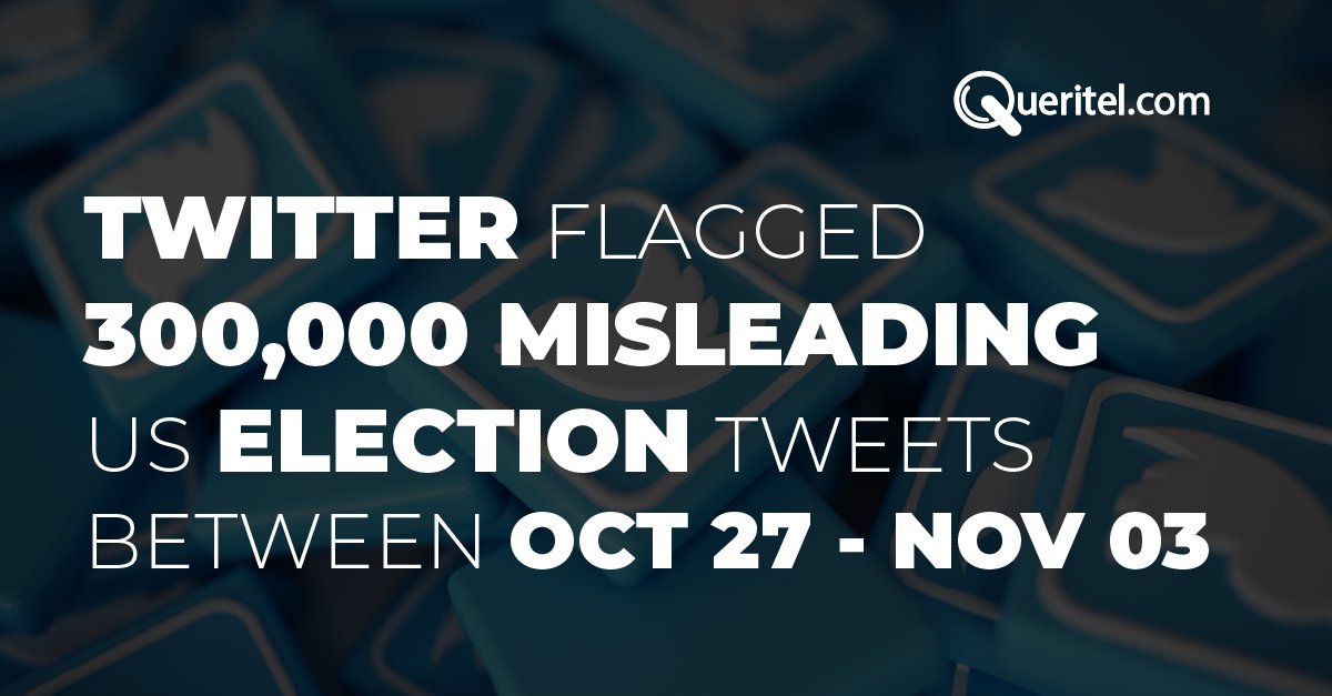 Queritel's tweet photo. Twitter has now released an overview of its efforts to label misleading tweets about the 2020 election. 

Join our Insights Broadcast for the latest in data stories: https://t.co/k8cD5NcpsB https://t.co/9nsxke6GY9