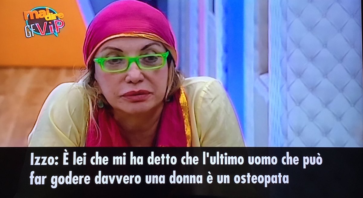 provolinob's tweet photo. Patrizia ha imparato la fondamentale lezione di Ornella Vanoni tramandata da Simona Izzo. #gfvip https://t.co/exVPovKmTr
