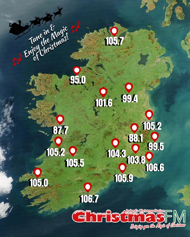 Woohoo <a href="/christmasfm/">Christmas FM</a> are back on FM radio THIS SATURDAY November 28th at midday! The frequency to tune into is FM 88.1 for Kildare
#Naas #ChristmasFM