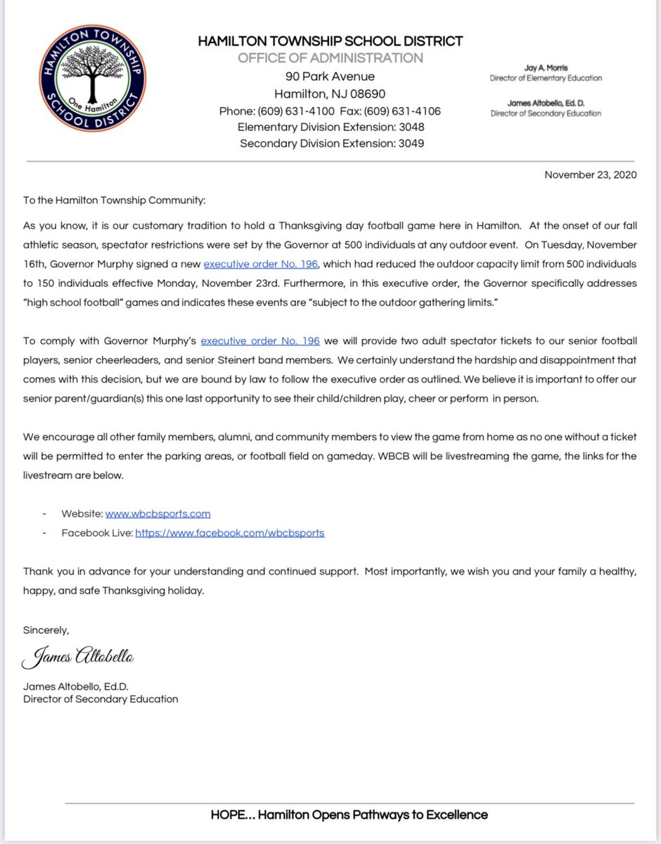 Thanksgiving Day Game Important Information!!!