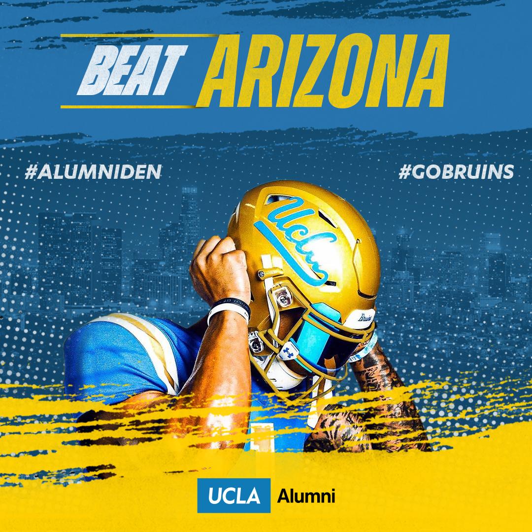 UCLA_Alumni's tweet photo. .@UCLAFootball takes on Arizona this Saturday, Nov. 28* at @RoseBowlStadium. #Retweet this image to show your support for the team! #AlumniDen #GoBruins

*schedule subject to change https://t.co/Ya2PuAs5u3