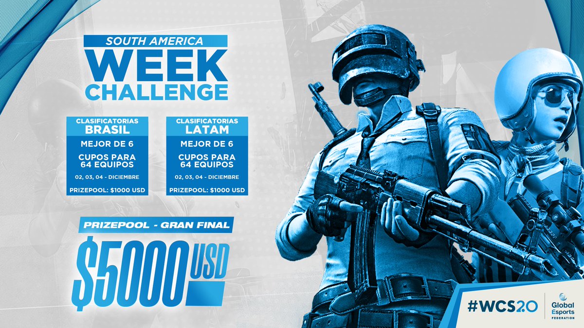mselivegg's tweet photo. Una nueva propuesta llega a Latinoamérica, de la mano de una de las organizaciones mas importantes del mundo de los Esports 🤯

South America Week Challenge, festejando el #WorldConnected2.0 del Global Esports Federation 🔥

Mas información acá abajo: https://t.co/rsketApPF6