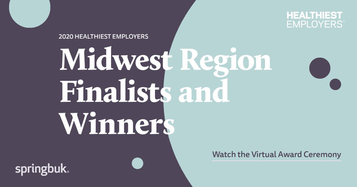 The results are in! This year’s Healthiest Employers Midwest Region winners are now LIVE! Catch the full announcement to see the finalists, winners, and the latest trends in workplace wellness: bit.ly/3nQIfT7 #healthiestemployers #employeehealthtrends