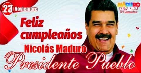 #FelizCumpleañosPresidentePueblo @NicolasMaduro @Mippcivzla
@gabolg21
 @ArgenisRios9 @2mmarqez @IvanMedinaM @Carmelinavilch3 @RonaldJoseFlor1 @JorgeRa62134840 @jdmendezr71 @ManuPro94 @Jonatha10145487 @Carmelinavilch3 @R60708090