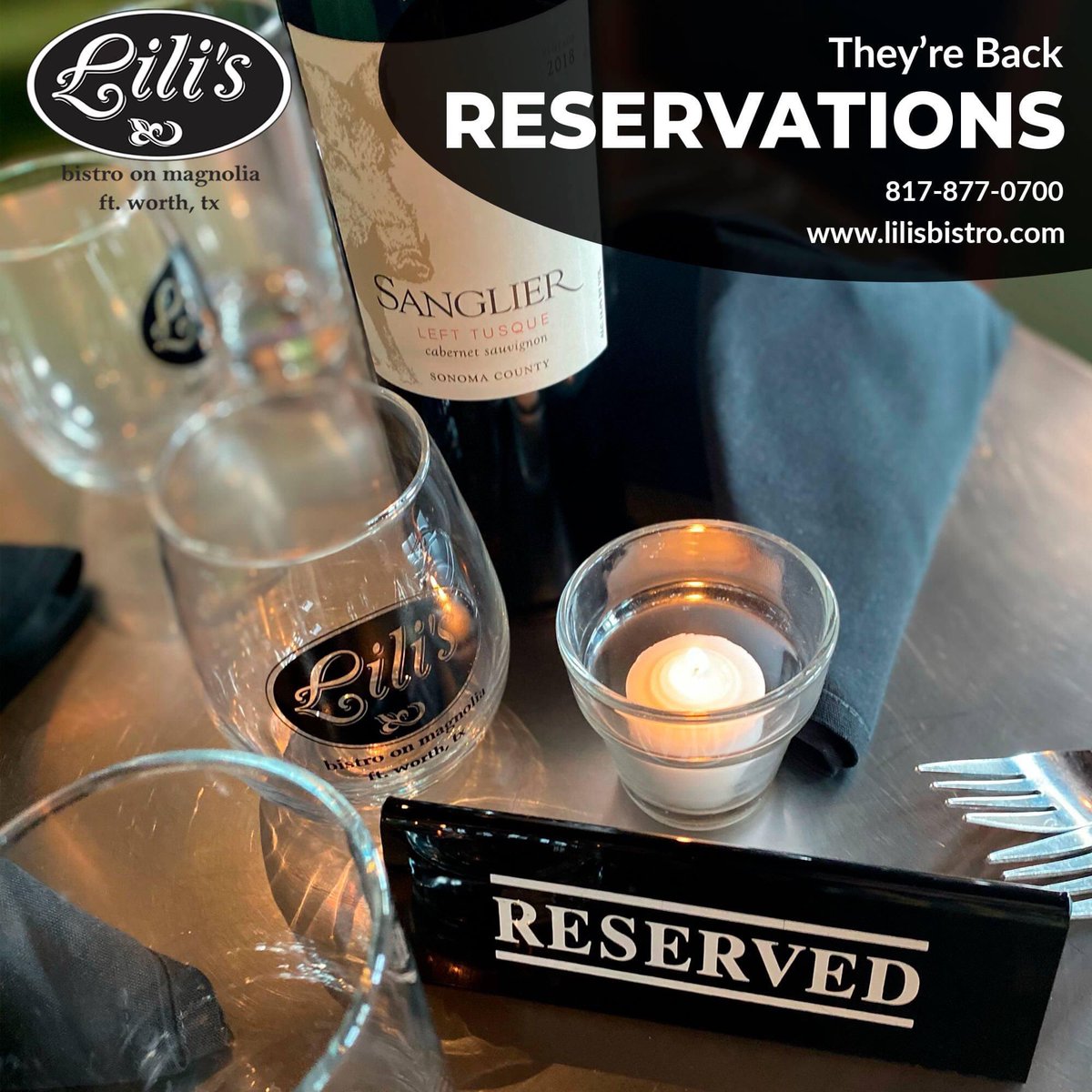 Great news! #reservationsaccepted #dinewithus