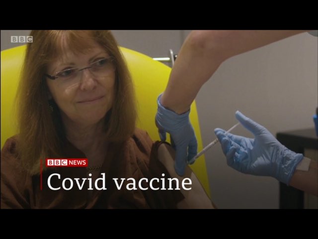 Great news about the Oxford vaccine... can’t wait! Prof Jane Phillips-Hughes, immediate Past President of the British Institute of Radiology, one of the willing Volunteers- all 😊!