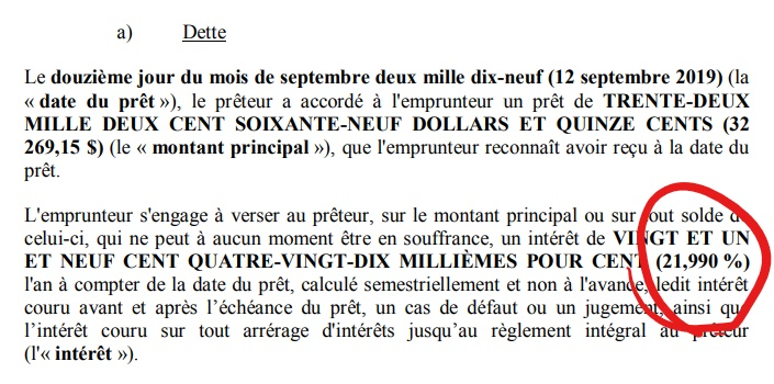 stephanebruyere's tweet photo. Quand tu as vraiment besoin d'argent.. avec un taux hypothécaire de 21.990%. #fairstone #hypothèque #deuxièmerang https://t.co/hTQtFVuzB3