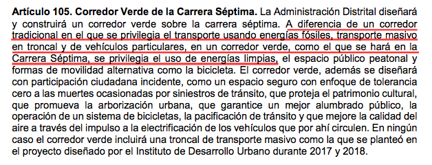 La Alcaldesa <a href="/ClaudiaLopez/">Claudia López Hernández</a> está obligada a implementar buses eléctricos en el corredor verde. Traer BRTs Euro 6 iría en contra del Artículo 105 del Plan de Desarrollo aprobado por el Concejo de Bogotá.
Se les dijo: <a href="/HOLLMANMORRIS/">Hollman Morris</a> nos habría expuesto hoy un Tren ligero Eléctrico.