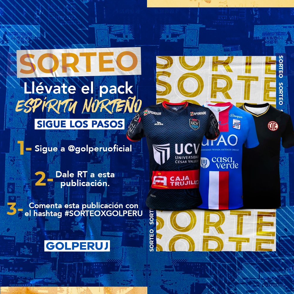 GOLPERUoficial's tweet photo. 🚨ATENCIÓN COLECCIONISTA 🚨 Sorteamos un pack especial para coleccionistas con las camisetas de @clubucv @camannucci y @UTC_PagOficial 🤩
¿Cómo hacer para ganar? ¡Fácil! Sigue las indicaciones de la imagen 👇 ¡y listo!

*Anunciaremos al ganador este Jueves 26 https://t.co/MHkZlextVq