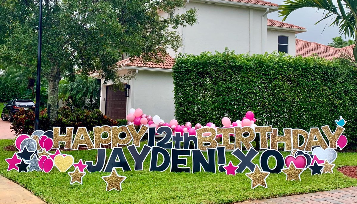 Happy 12th birthday, Jayden! 🥳🪅💕💥🎂🎈⭐️🎉 #signgreeters #signgreetersdavie #celebrate #birthday #stakingjoy #yardsigns #yardart #yardgreetings #yardcards #davie #daviefl #coopercity #coopercityfl #southwestranches #weston #westonfl
https://t.co/bL9bK5xg4C https://t.co/KIto64QvcJ