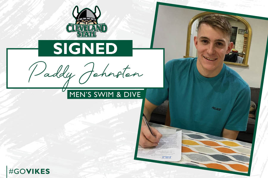 CSU_SwimDive's tweet photo. Cleveland State head coach @hburandt has announced the signing of Paddy Johnston to a National Letter of Intent. A native of Northern Ireland, Johnston qualified for two Junior European Championships and set three Irish Junior records. Welcome to the Viking family Paddy! https://t.co/xtX0YmZheX