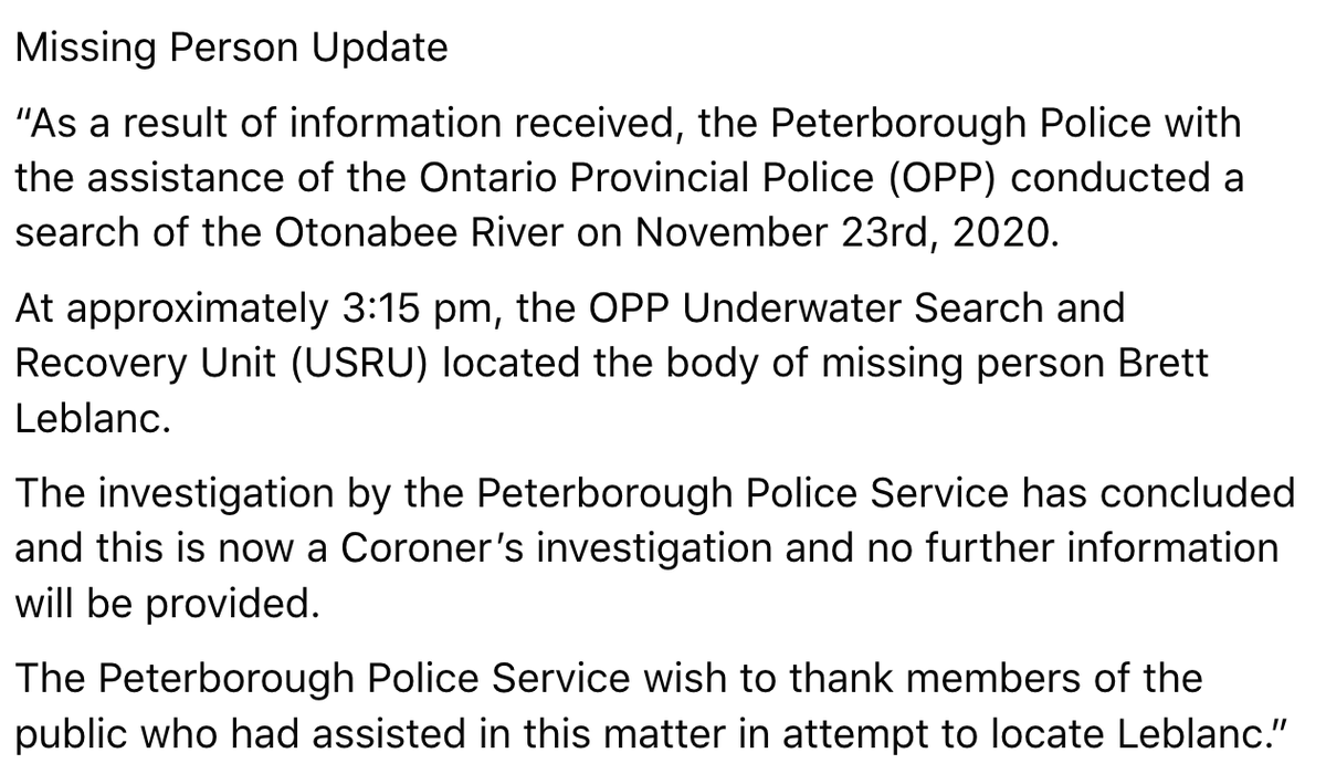 Ptbo_Canada's tweet photo. R.I.P. Brett LeBlanc https://t.co/9sFLbYC6c1