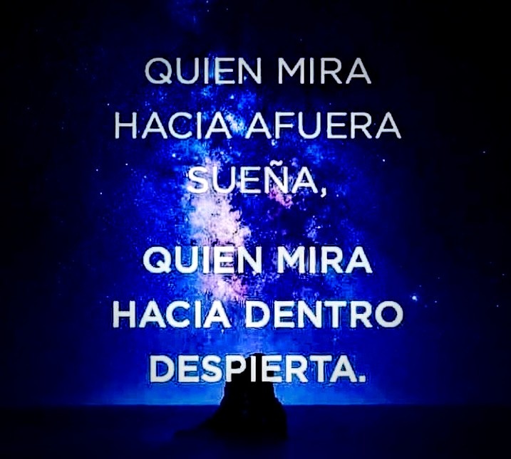 Quien mira hacia afuera 
sueña,

quien mira hacia adentro despierta.

#CancerFighter 
#CancerWarrior 

#CancerDeMamaSurvivor