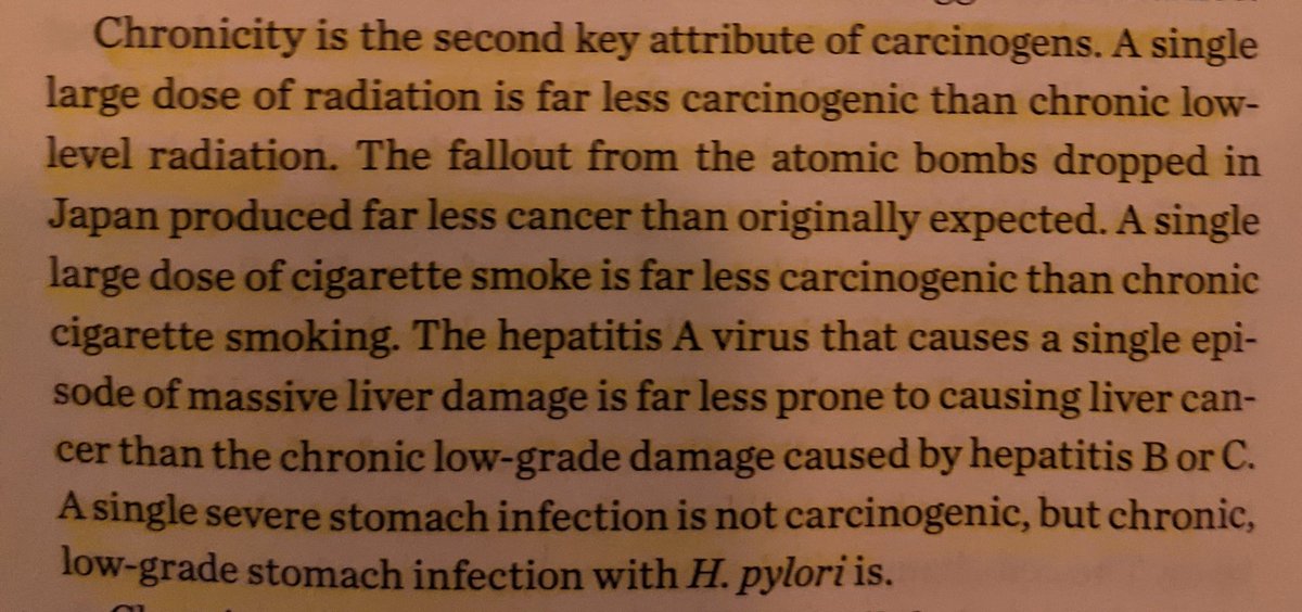 Atomic bomb survivor cancer rates increased only modestly, with "life expectancy shortened by months, not years".Chronic exposure is what matters.