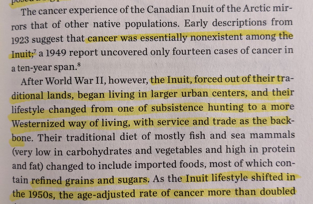 Cancer non-existence in Inuit... Refined grains & sugars...