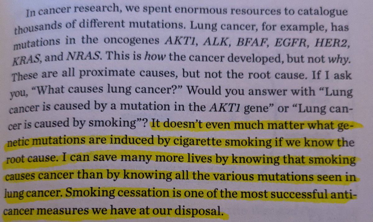 Knowing that smoking gives you cancer is most important thing we know about cancer.